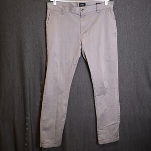 RVCA Men's 34 (34x31) Week-end Stretch Chino Grey Pants